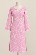 Rosé Bloom Floral Kurti 🌸