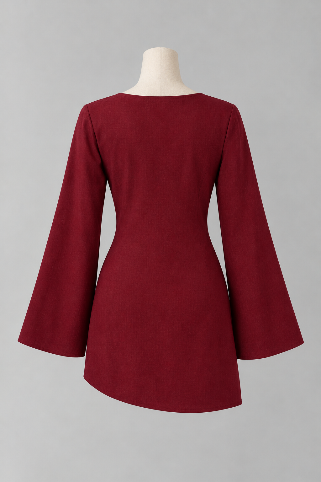 Burgundy Grace Bell-Sleeve Top